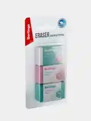 Ластик Berlingo "Antibacterial", 3шт., 42*26*17мм, блистер