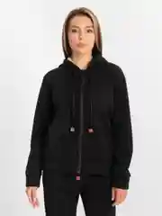 Черный женский спортивный костюм с начесои