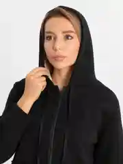 Черный женский спортивный костюм с начесои