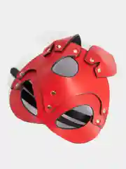 Красный сексуальная маска кошки из экокожи для ролевых игр, БДСМ