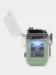 Бирюзовый зажигалка электронная, USB, импульсная