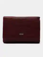 Бордовый женский кошелек Classic с монетницей на магните