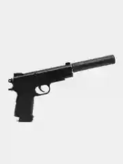 Игрушка металлический пистолет "Airsoft Gun" C.9+, с глушителем