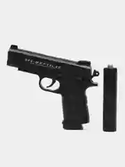 Игрушка металлический пистолет "Airsoft Gun" C.9+, с глушителем