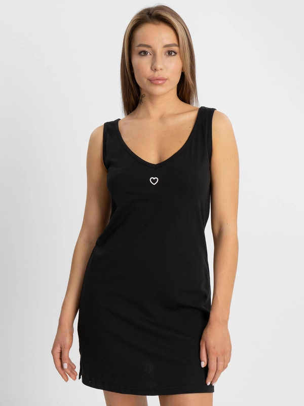 Ночная сорочка KLERY "Сердечко", чёрный, КС1509П1