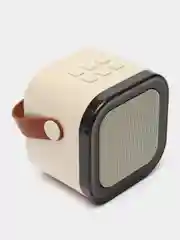Молочный беспроводная портативная караоке колонка с микрофонами Bluetooth колонка с LED подстветкой