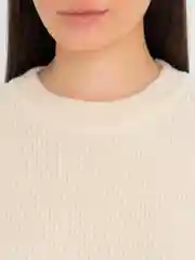 Молочный свитер удлиненный оверсайз