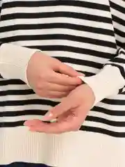 Молочный свитер в полоску / Кофта тельняшка