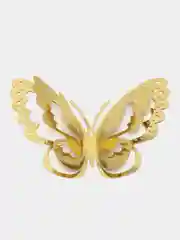 Золотой наклейки интерьерные 3D бабочки на стену, 12 штук