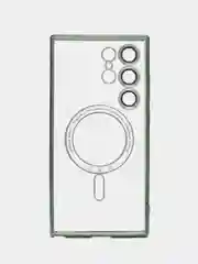 Зеленый чехол накладка c защитой камеры для Samsung S24 Ulta, S24 Plus, S24  MagSafe магнит