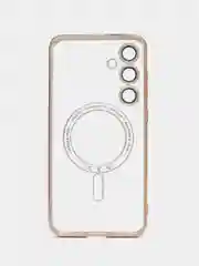 Золотой чехол накладка c защитой камеры для Samsung S24 Ulta, S24 Plus, S24  MagSafe магнит