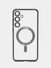 Черный чехол накладка c защитой камеры для Samsung S24 Ulta, S24 Plus, S24  MagSafe магнит
