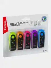 Ластик Berlingo "Color Zone", 5шт, ТПР, футляр, 60*24*15мм