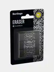 Ластик Berlingo "DoubleBlack", 3шт, прямоугольные, 50*18*10мм, блистер