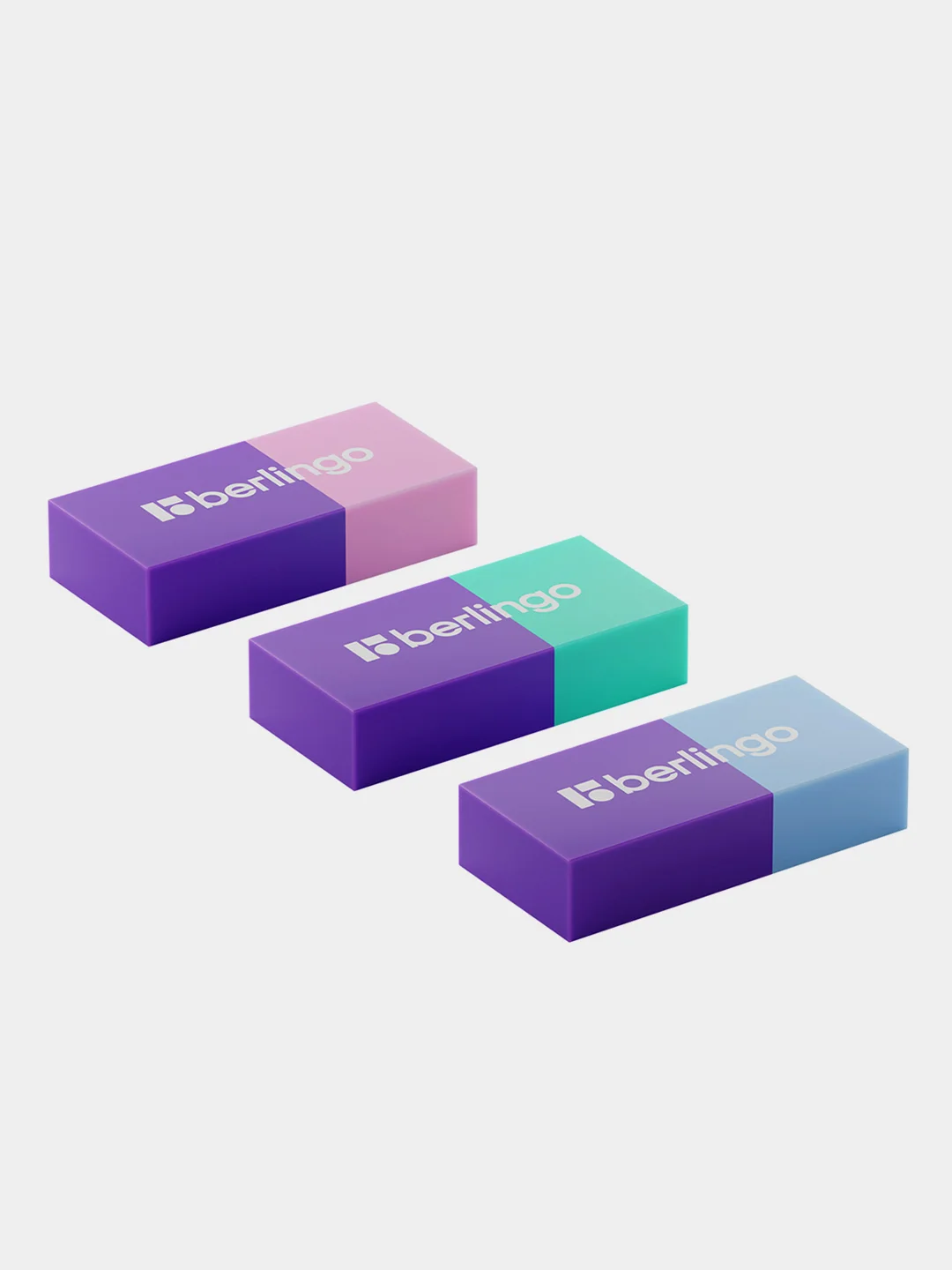 Ластик Berlingo "Envy", 3 штуки, блистер