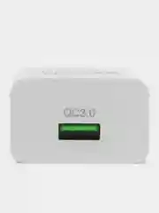 Белый сетевое зарядное устройство GFPower GF21M + кабель Micro-USB, USB-порт, QC3.0, 18Вт