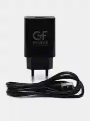 Черный сетевое зарядное устройство GFPower GF21M + кабель Micro-USB, USB-порт, QC3.0, 18Вт