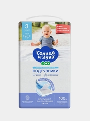 Подгузники для детей "Солнце и Луна", размер 3-M, 4-9 кг, 60 штук, ECO