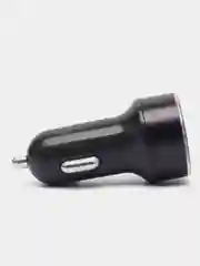 Черный автомобильное зарядное устройство в автомобиль прикуривателя, 2 USB, 12 В QC3.0 + 2.4A