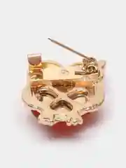 Коралловый брошь с опаловым камнем "Сова"