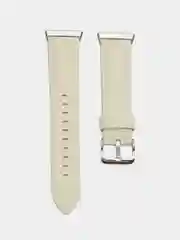 Белый кожаный ремешок для смарт часов 20мм экокожа с адаптером для Huawei Watch Fit 2, браслет