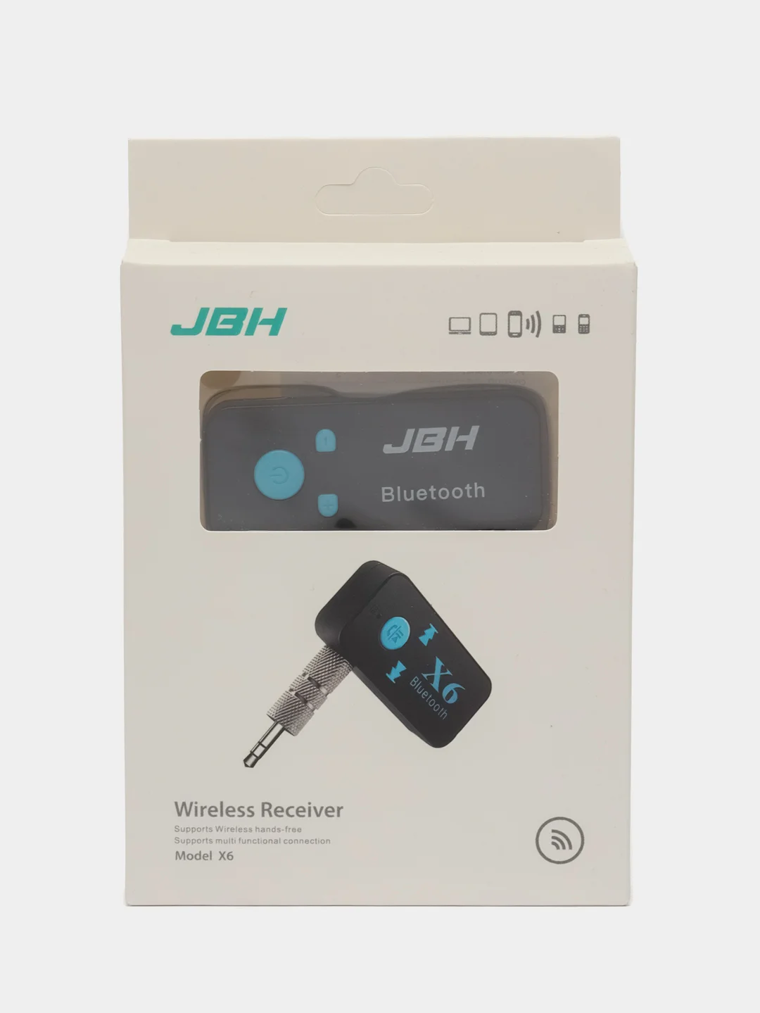 Черный автомобильный AUX ресивер, Bluetooth адаптер для музыки и громкой связи