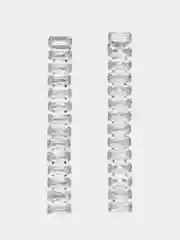 Серьги серебристые, висячие