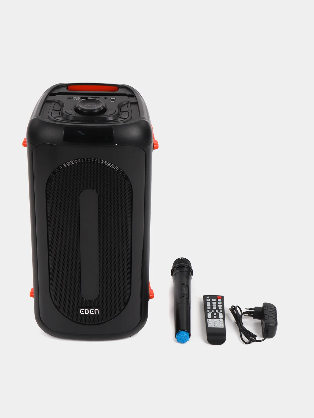 Колонка Bluetooth 619 2 х 6.5, 3600mAh + беспр.микрофон (Bluetooth/USB/TF/AUX/FM)