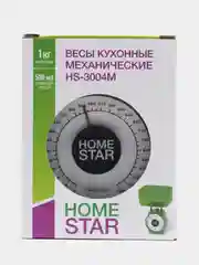 Весы кухонные HOMESTAR HS-3004М, механические, до 1 кг, чаша 0.5 л