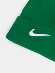 Лесной зеленый шапка женская двухслойная трикотажная с нашивкой Найк (Nike)