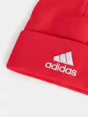 Красный шапка женская двухслойная трикотажная с нашивкой Адидас (Adidas)