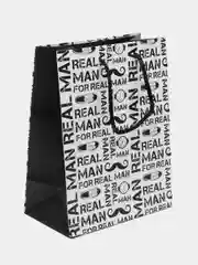 Пакет подарочный ламинированный (18х23х10) For real man