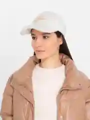 Белый утепленная кепка - бейсболка с нашивкой Найк (Nike)