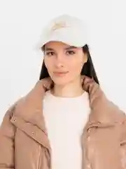 Белый утепленная кепка - бейсболка с нашивкой Найк (Nike)