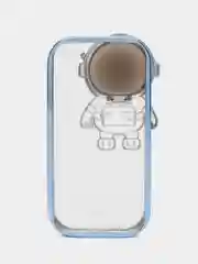 Серебряный чехол для iPhone 15 Pro Max, 15 Pro, 11, 12, 13, 14, 14 Pro, 13 Pro, 12 Pro КОСМОНАВТ