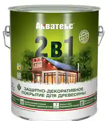 Акватекс 2 в 1, пропитка по дереву, цвет Сосна, 2,7 л