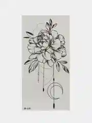 Багровый переводная тату / Временная татуировка/ 9,6 * 19 см