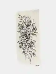Коричневый переводная тату / Временная татуировка/ 9,6 * 19 см