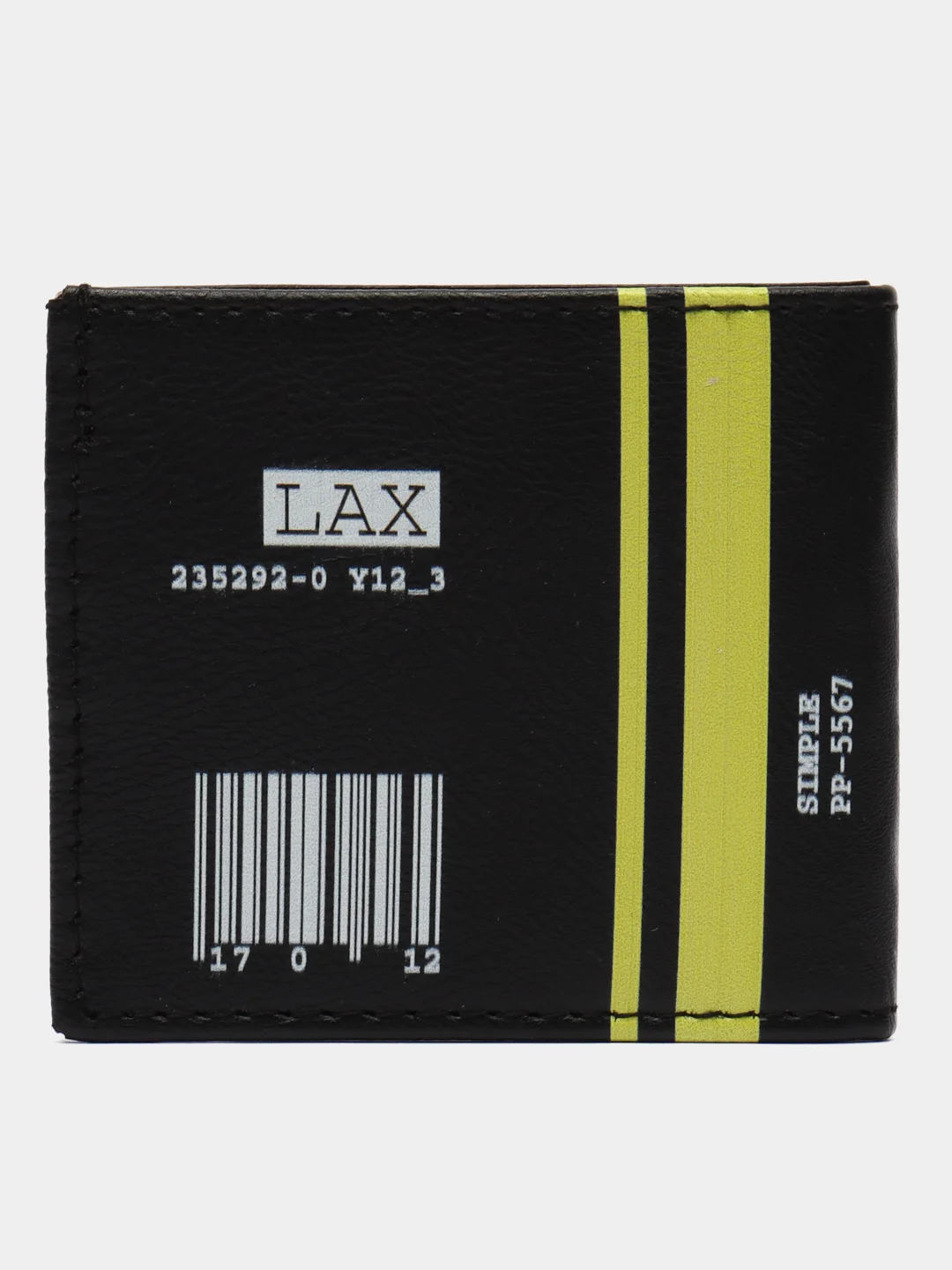 Черный бумажник, искусственная кожа "LAX", кошелек молодежный