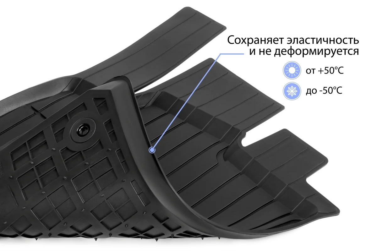 Черный коврики в салон Rival Lada Vesta SD,SW 15-/Vesta CNG SD 17-/Vesta Cross SD,SW 17- 66002002