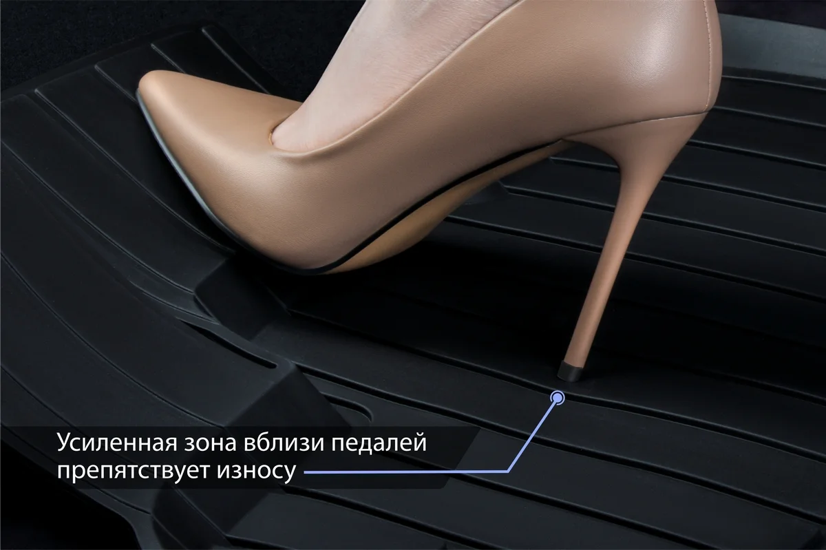 Черный коврики в салон Rival Lada Vesta SD,SW 15-/Vesta CNG SD 17-/Vesta Cross SD,SW 17- 66002002
