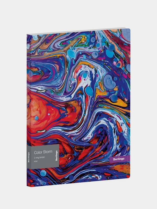 Папка на 2 кольцах Berlingo "Color Storm", 24мм, 600мкм, D-кольца, с внутр. Карманом