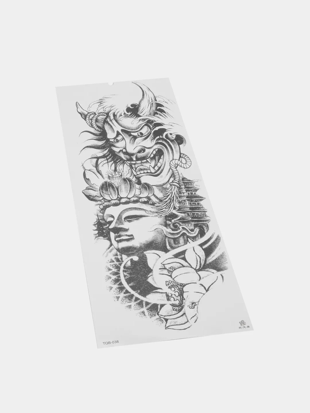 Алый временная татуировка "Рукав", 48 х 15,8 см