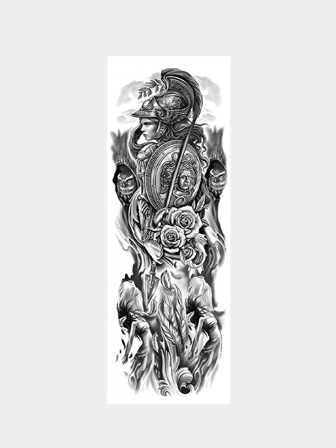 Индиго временная татуировка "Рукав", 48 х 15,8 см