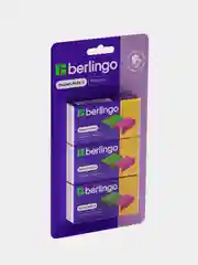 Скобы для степлера №24/6 Berlingo, цветные 3000шт, блистер