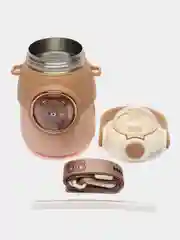Коричневый термос поильник детский с трубочкой