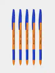 Ручка шариковая Berlingo "Tribase grip Orange" синяя, 0,7 мм, грип, 5 шт