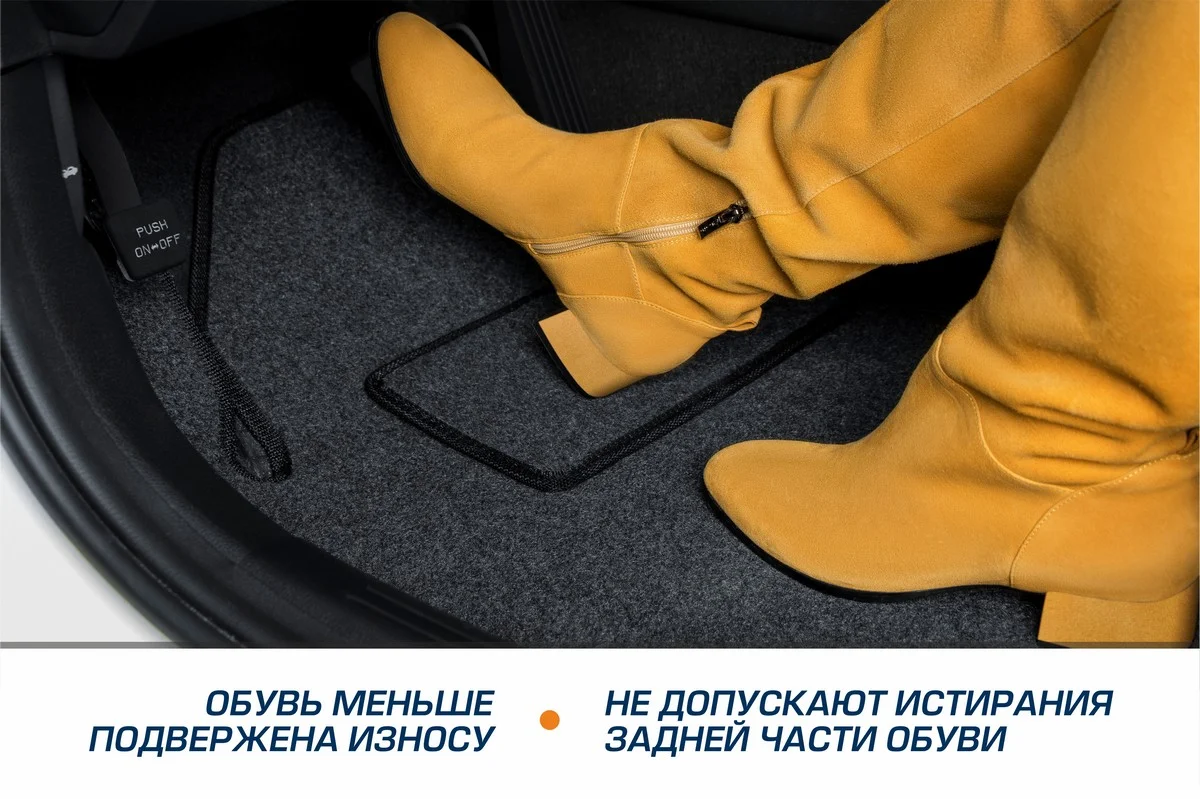 Тёмно-серый коврики салона автомобиля AutoFlex Business Kia Soul III поколение 2019-н.в., 5280901