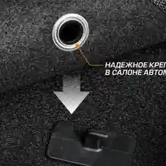 Тёмно-серый коврики салона автомобиля AutoFlex Business Kia Soul III поколение 2019-н.в., 5280901