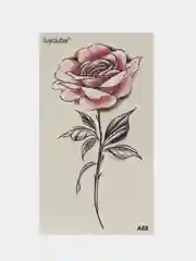 Белый временные татуировки, цветок